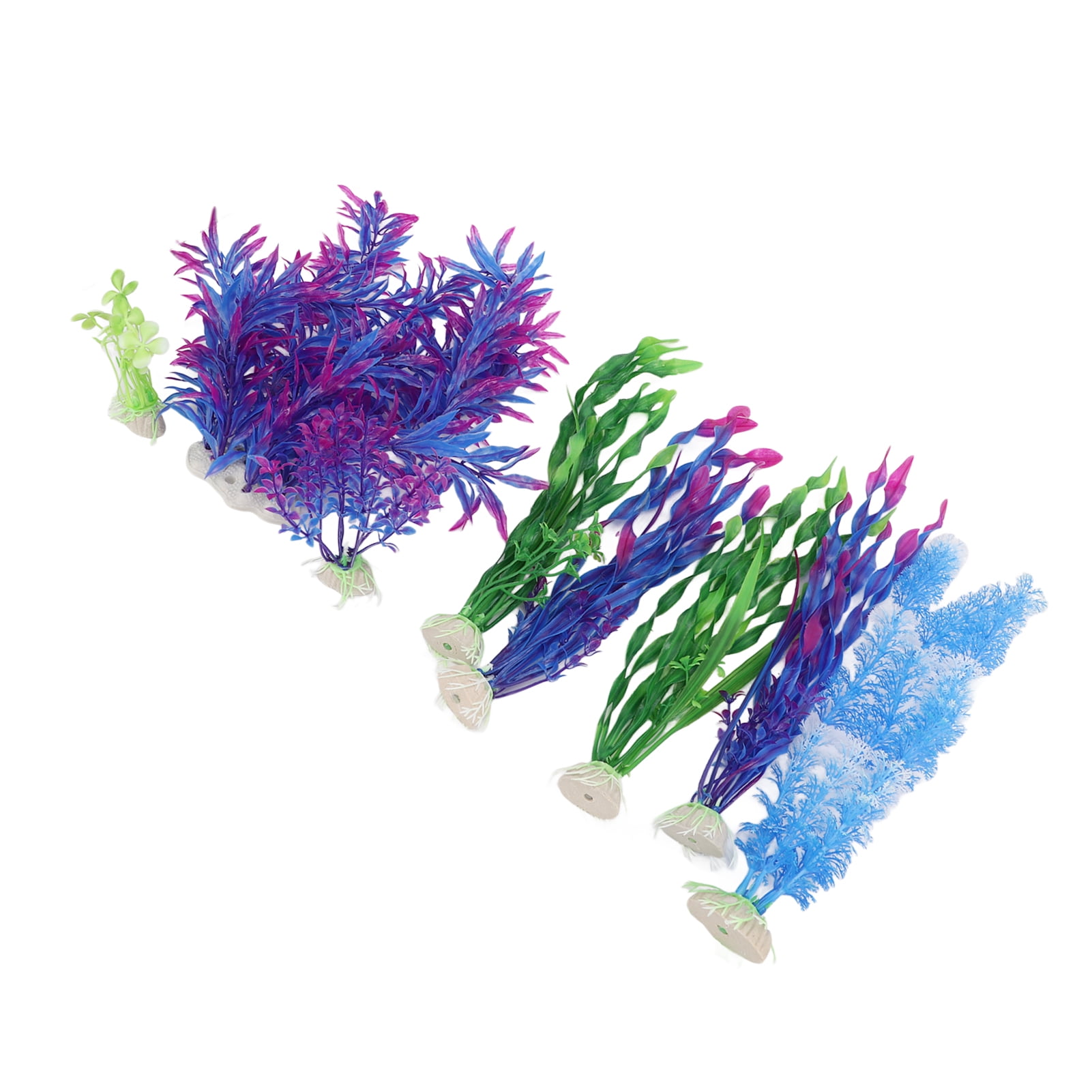 8pc Artificial Seaweed Plants For Aquarium, Safe, Colorful,  Easy To Install, Vivid Decor