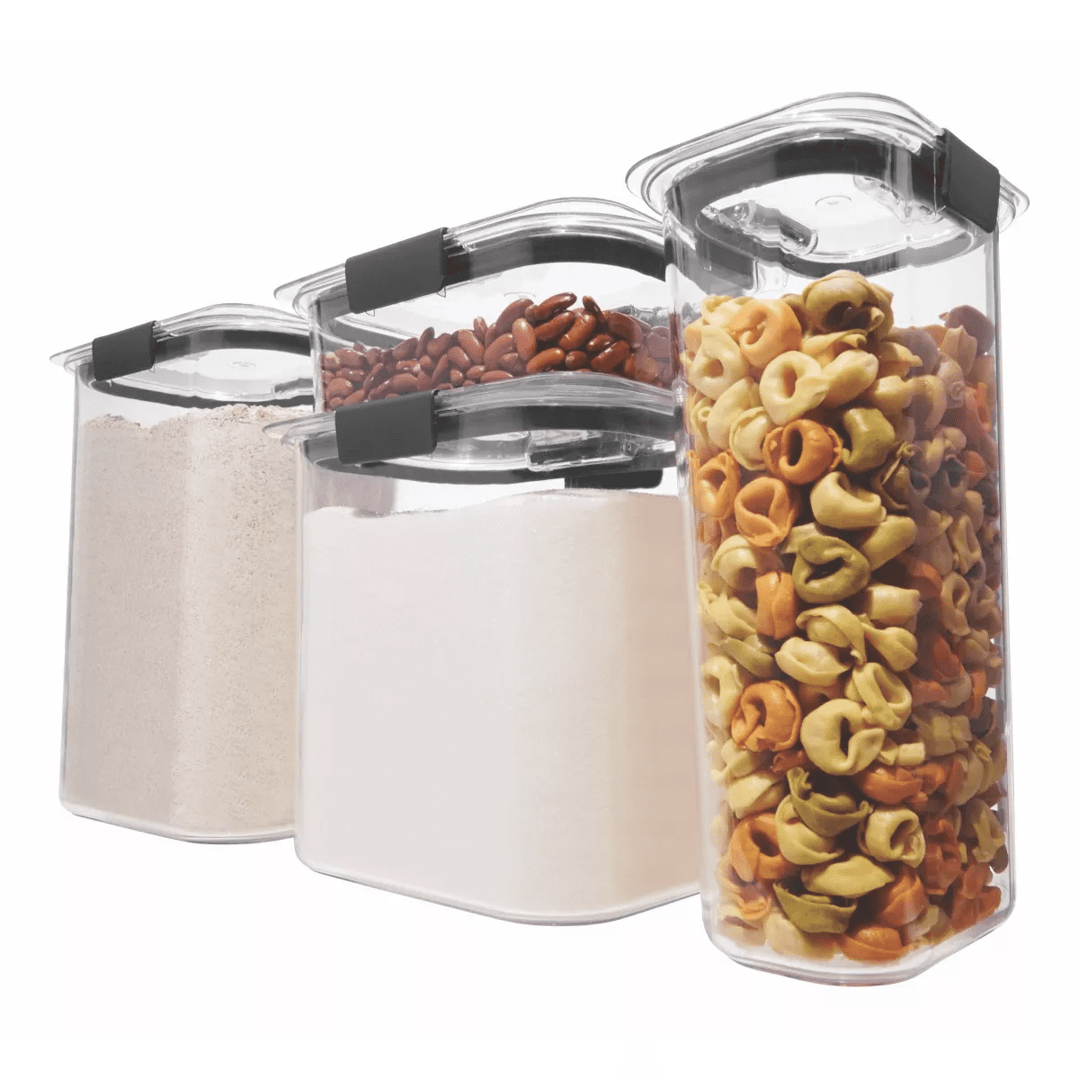 Clear BPA-Free Plastic Meal Prep Canister Set