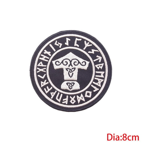 8pc Computerized Embroidery Cloth Self Adhesive Patches Stick On Patch Costume Accessories Appliques Flat Round 80mm