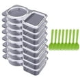 thumbnail image 1 of 8pc Double Compartment Condiment Container, Snack Containers with Lids, Clear Plastic Containers for Travel and Outdoor Camping, 1 of 6