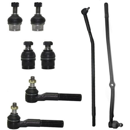 8pc Front Inner Outer Tie Rod Links Upper & Lower Ball Joints - Left & Right for 1994-1997 Dodge Ram 2500 Dana 60 4WD - [94-97 Dodge Ram 3500 4x4 DANA 60]