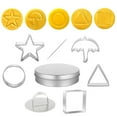 thumbnail image 1 of 8pc Mini Cookie Cutter Set with Box,Small Stainless Steel Fruit Veggie Tiny Polymer Clay Cutters,Geometric Set For Biscuit Mold,Umbrella Triangle Star Baking Cake Molds,Cookie Cutters Metal Shapes, 1 of 9