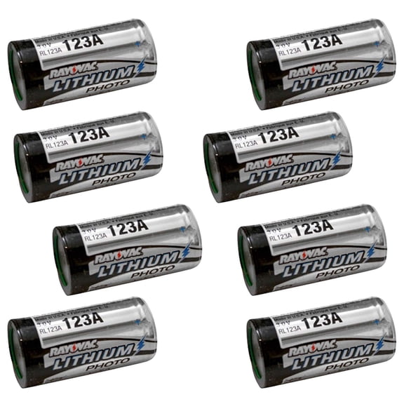 8pc Rayovac 123A CR123 RL123A 2/3A 3V Photo Lithium Battery FAST USA SHIP