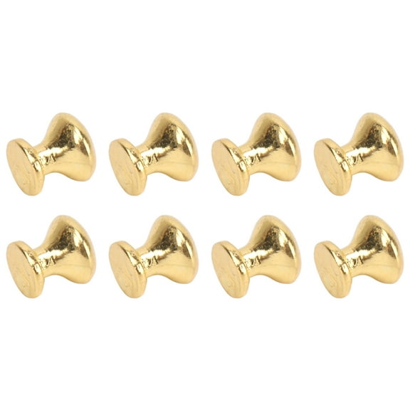 8pcs 1:12 Scale Miniature Round Head Pull Handle Doll Accessories Door Handle Knobs Gold