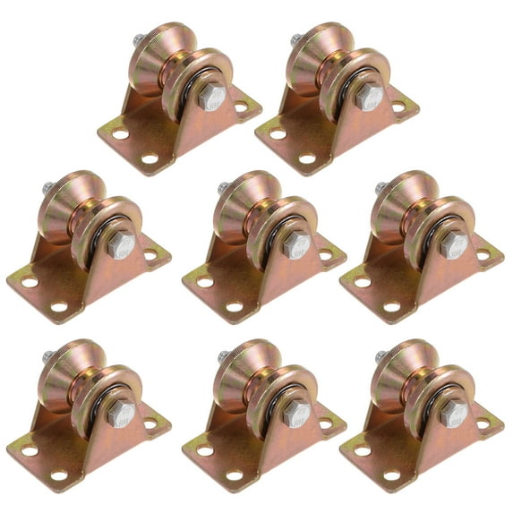 8pcs 1.2" V-Groove Wheel Sliding Gate Caster for Inverted V-Track Gold
