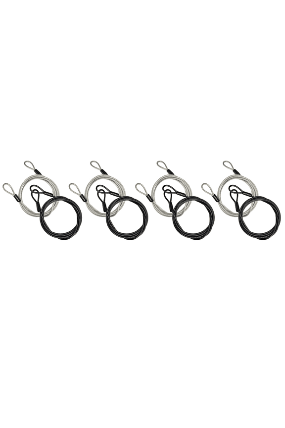 8pcs 100CM/3.3Ft Long Travel Security Cable Lock,Braided Steel Coated Safety Cable Luggage Lock,Safety Cable Wire Rope