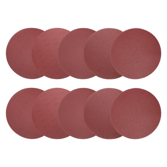 Uxcell PSA Sanding Discs Aluminum Oxide Sandpapers Self Adhesive 60+80+120+180+240 Grits 10Pcs