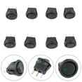 thumbnail image 1 of 8pcs 12V LED Round Rocker ON/OFF SPST Toggle Switches for Car Auto Boat, 1 of 6