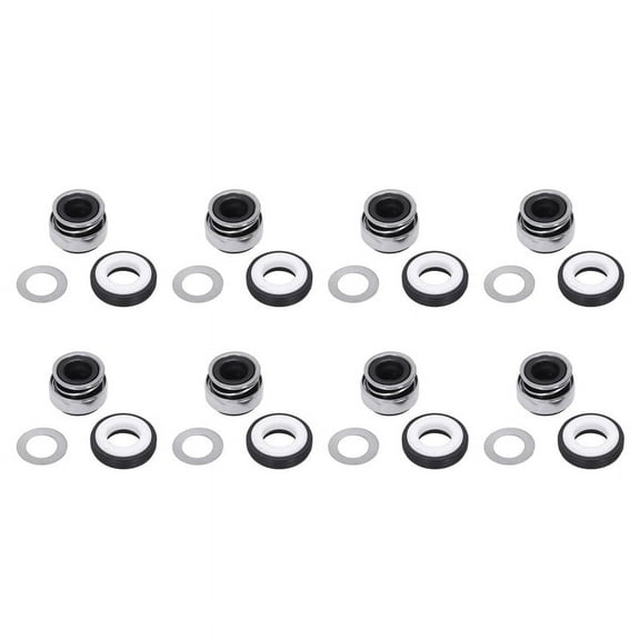 8pcs 12mm Coiled Spring Rubber Bellow Pump Mechanical Seal 301-12,8 x Mechanical Seal,as shown