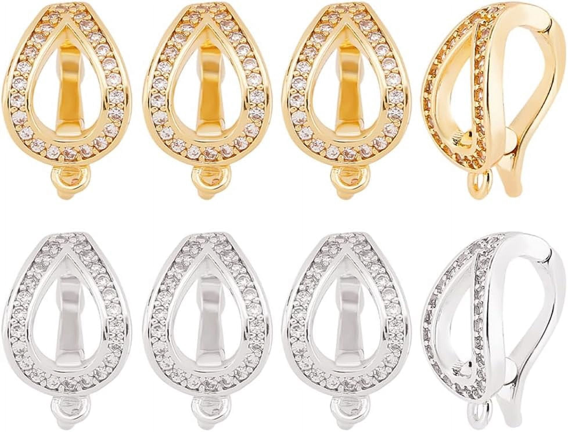 8pcs 2 Colors Necklace Shortener Enhancer Clasp Cubic Zirconia Diamond ...