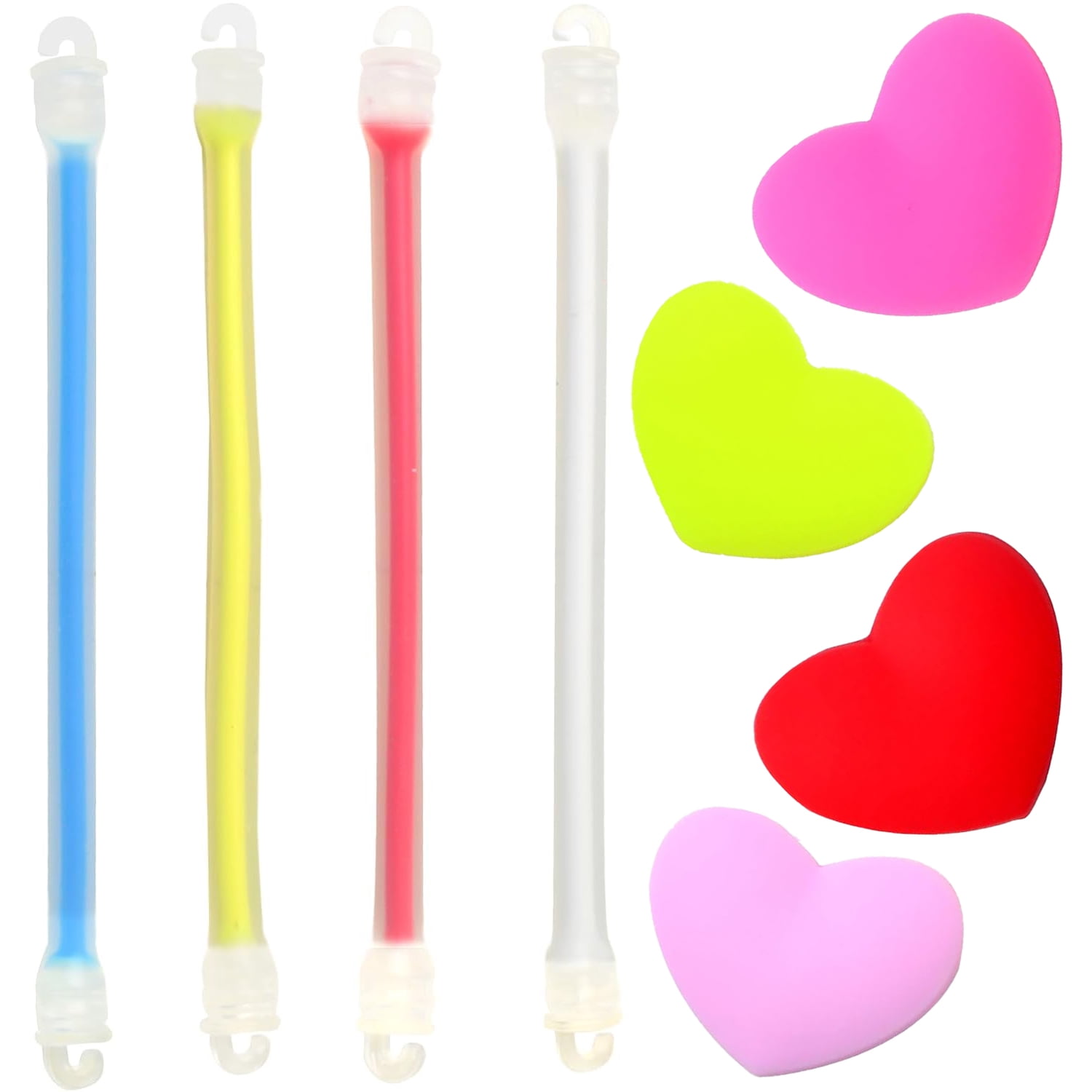 8pcs 2 Styles Tennis Racket Vibration Dampeners Silicone Heart Shape ...