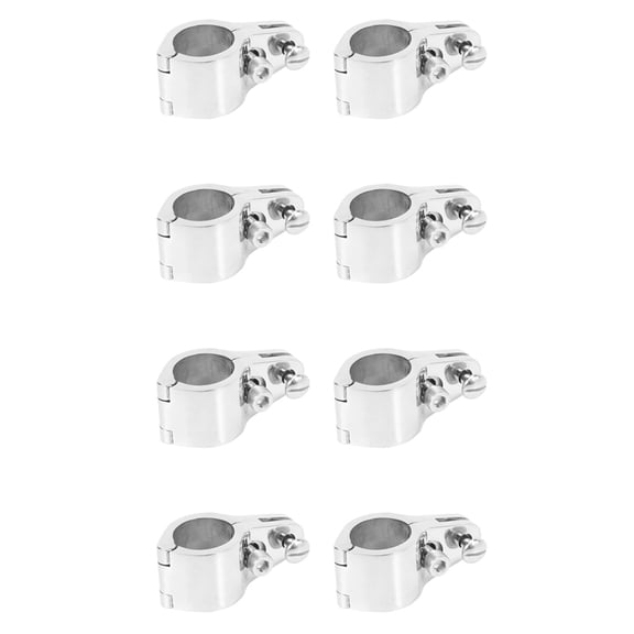 8pcs 25Mm Fitting Boat Bimini Top Hinged Jaw Slide 316 Stainless Steel with 16 Screws Easy Install