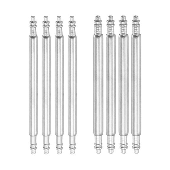 8pcs 25mm Watch Spring Bar 1.5mm+1.8mm Thickness Band Pins Double Fringe Stainless Steel Replacement Pin for Watch Band Link