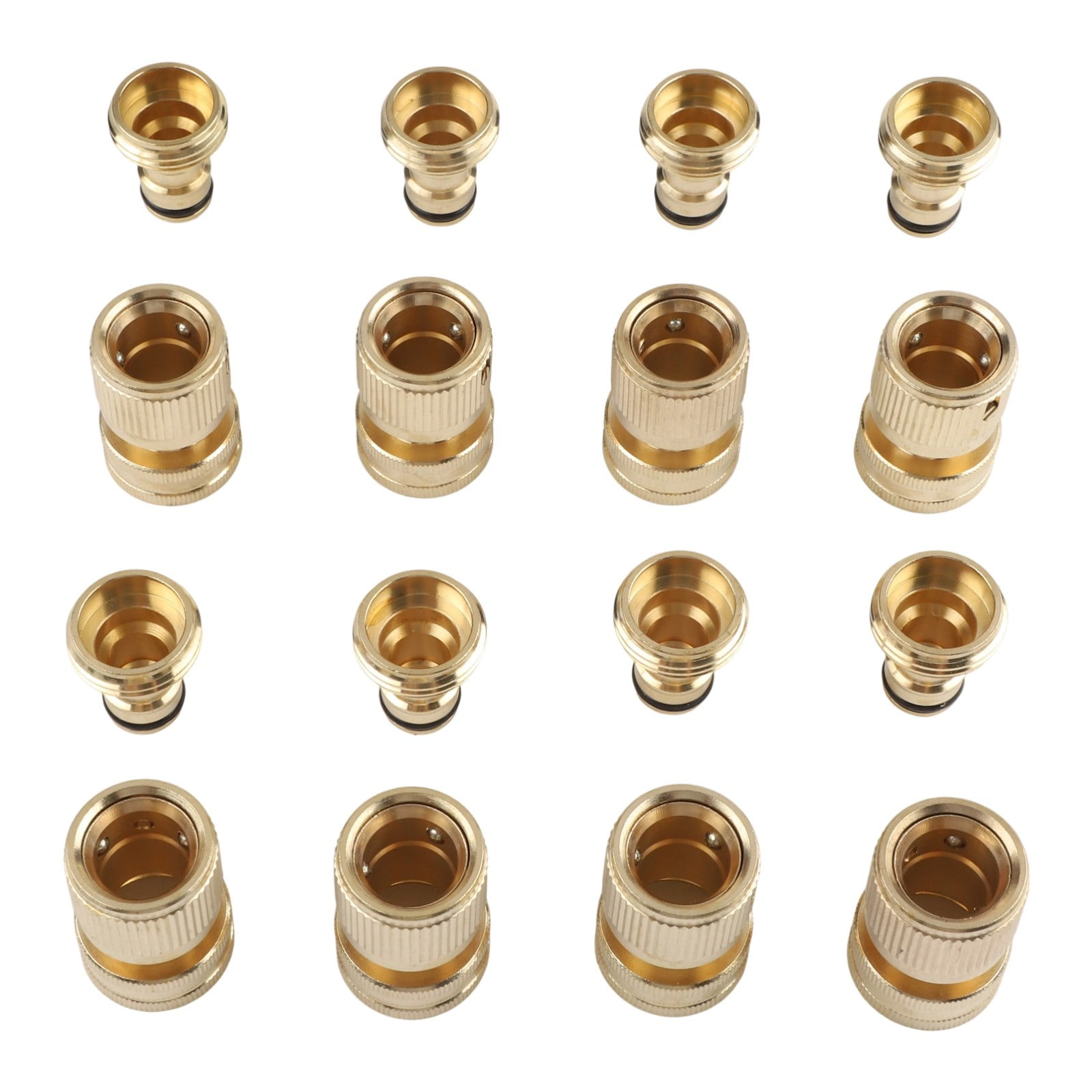 8pcs 3/4" Garden Hose Quick Connect Water Hose Fit Brass Female Male Connector