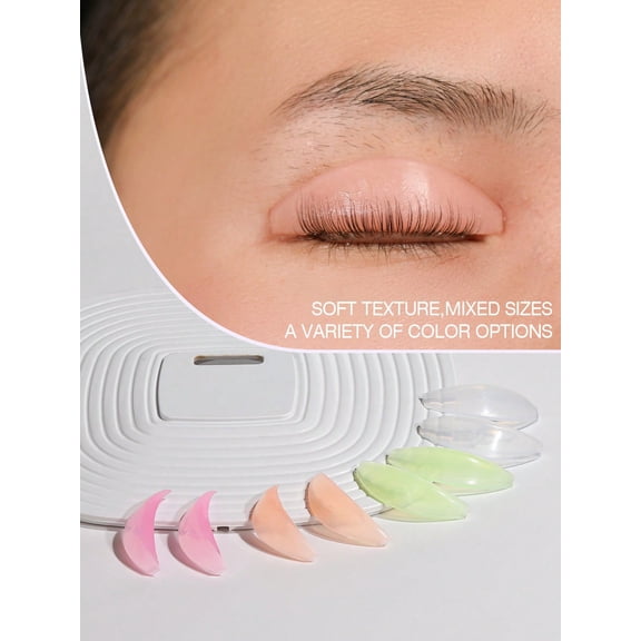 8pcs 4 Sizes Eyelash Lift Rods Multi Color Eyelash Lift Pads Silicone Eyelash Curler Eyelash Lift Protector Eye Makeup Tools