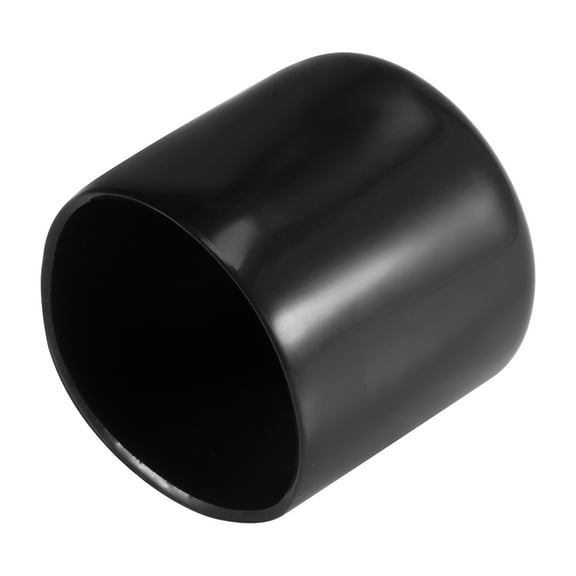 8pcs 45mm Round Black Vinyl End Cap Screw Thread Protectors Rubber Cover Caps
