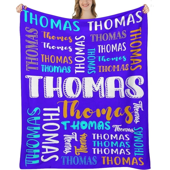 Personalized Blanket for Adults Kids Personalized Name Blanket Custom Blanket with Name Gift for Christmas Birthday Valentines Day (Color -4)
