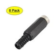 thumbnail image 1 of 8pcs 5.5mm x 2.1mm Plastic Housing Female DC Power Inline Plug Coupler Connector, 1 of 4