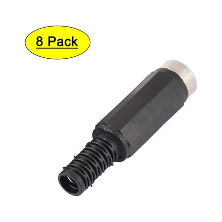 8pcs 5.5mm x 2.1mm Plastic Housing Female DC Power Inline Plug Coupler Connector