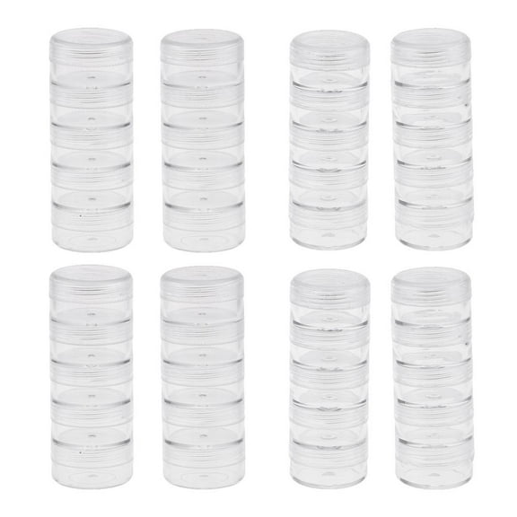 8pcs 5 Layers Stackable Interlocking Clear Containers 5 for Findings