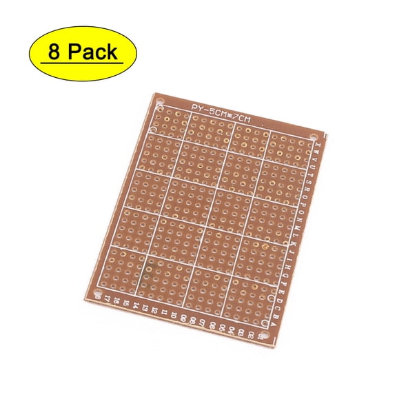 8pcs 5x7cm Single Sided Prototype Universal PCB Board Strip Board Breadboard