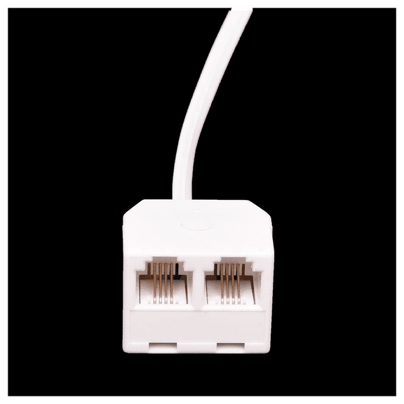 8pcs 6P4C RJ11 Dual Female to Male Telephone Cable Splitter Adapter