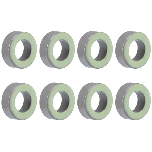 8pcs 7.4 x 13.3 x 5mm Ferrite Ring Iron Powder Toroid Cores Gray Light Green