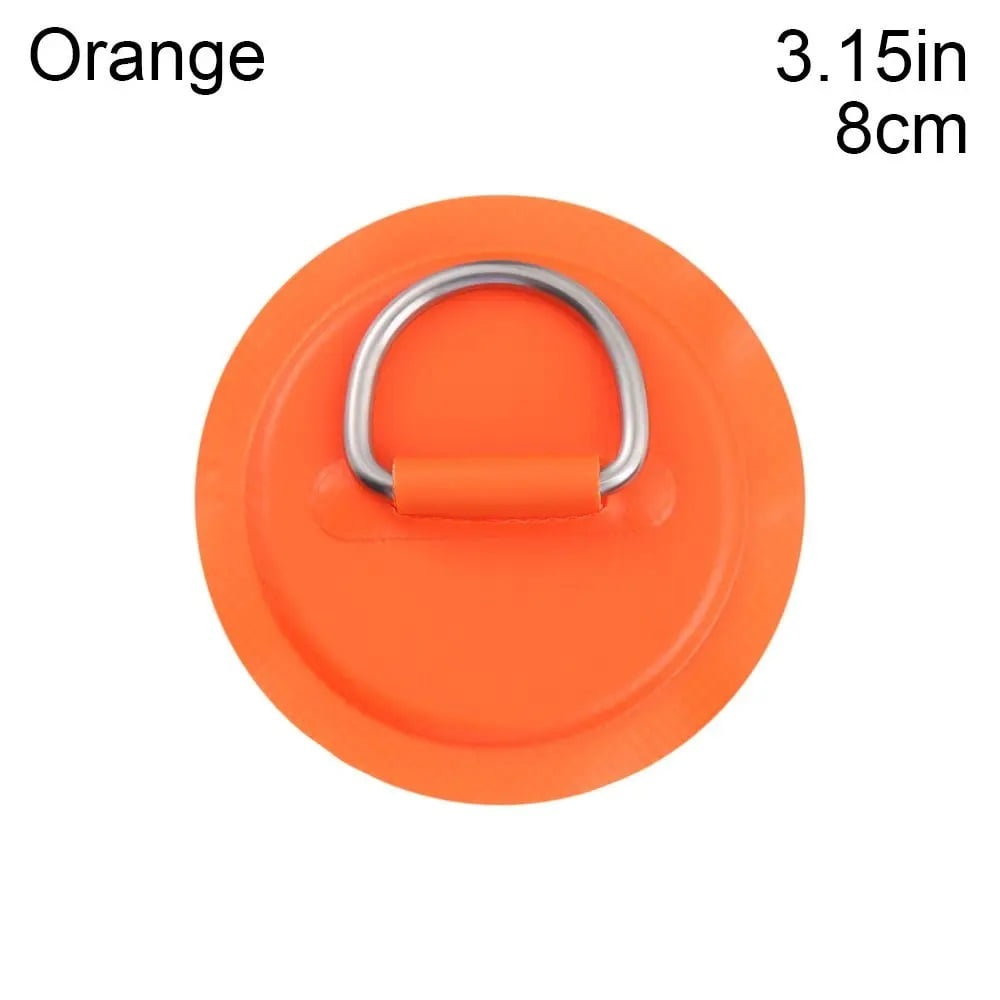 8pcs , 8cm Stainless Steel D Ring Pad/Patch With Glue for PVC ...