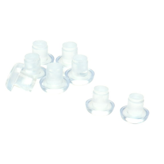 8pcs 8mm Soft Clear Stem Bumpers Glide, Patio Outdoor Furniture Glass Desk Top