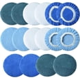 thumbnail image 1 of 8pcs 9-10 inch Polishing Pad Bonnets 8 Pack 4 Color 9'' to 10'' Orbital Polishing Pad Microfiber Coral Fleece Bonnet Car Buffer Polisher Waxing Covers for Automobile Glass Cleaning and Polish, 1 of 4