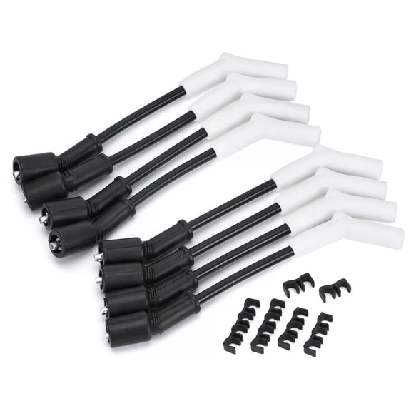 8pcs 9070C Ceramic Boot Spark Plug Wires For GM Chevy 4.8L 5.3L 6.0L LS3 LS7 LT