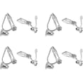 thumbnail image 1 of 8pcs Accessories with Hole Safe Ear Clip-on Loop Pad Material Backs Findings No Painless Triangular Silver Tool Clips Clip- Triangle Earrings Pads Earring for Back Converter, 1 of 5