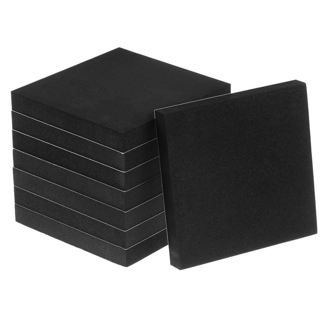 8pcs Adhesive Rubber Padding Sheets 1/2" Thick x 4" Long Square Neoprene Foam Sheet Anti
