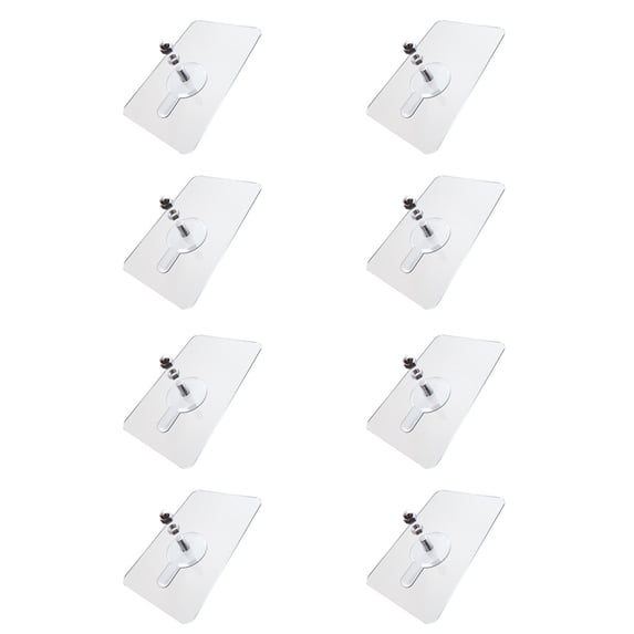 8pcs Adhesive Wall Hook Screws Non-Trace Non-Rust No Drilling Stickers Nail Wall Mount, Clearance, Hanging Nails Without Screwdriver for Shower Bathroom Kitchen Storeroom Installation,8MM