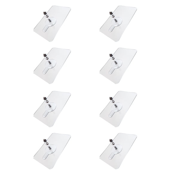 8pcs Adhesive Wall Hook Screws Non-Trace Non-Rust No Drilling Stickers Nail Wall Mount, Clearance, Hanging Nails Without Screwdriver for Shower Bathroom Kitchen Storeroom Installation,8MM