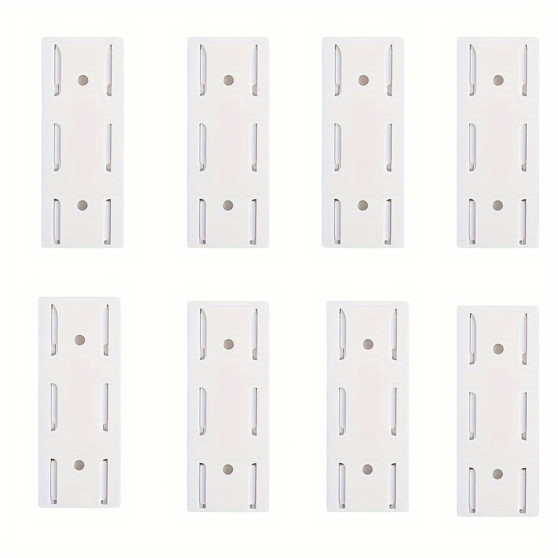 8pcs Adhesive Wall Mount Socket Holders, No Drill Required, Self-Adhesive Power Strip Holders For Home, Kitchen, Office