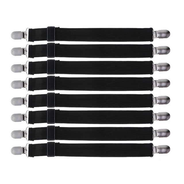 8pcs Adjustable Bed Sheet Fasteners Multifunctional Suspenders Gripper