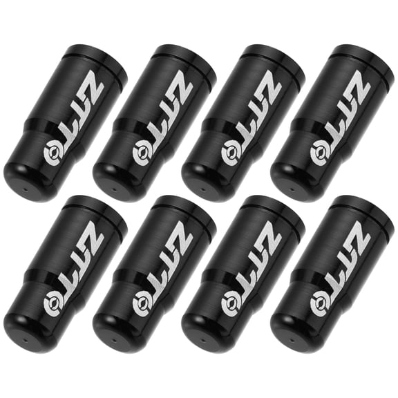 8pcs Aluminum Alloy Valve Caps French Type Valve Tire Dust Covers for Bicycle Mountain Bike Road Bike Black