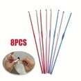 thumbnail image 1 of 8pcs Aluminum Oxide Crochet Knitting Tools Colorful Single Crochet Sweater Needles Aluminum Crochet Needles, 1 of 7