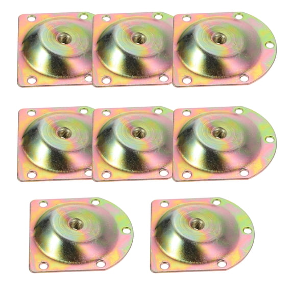CIMAXIC 8Pcs Furniture Leg Attachment Plates Angled 12 Degree Metal Mounting Accessories