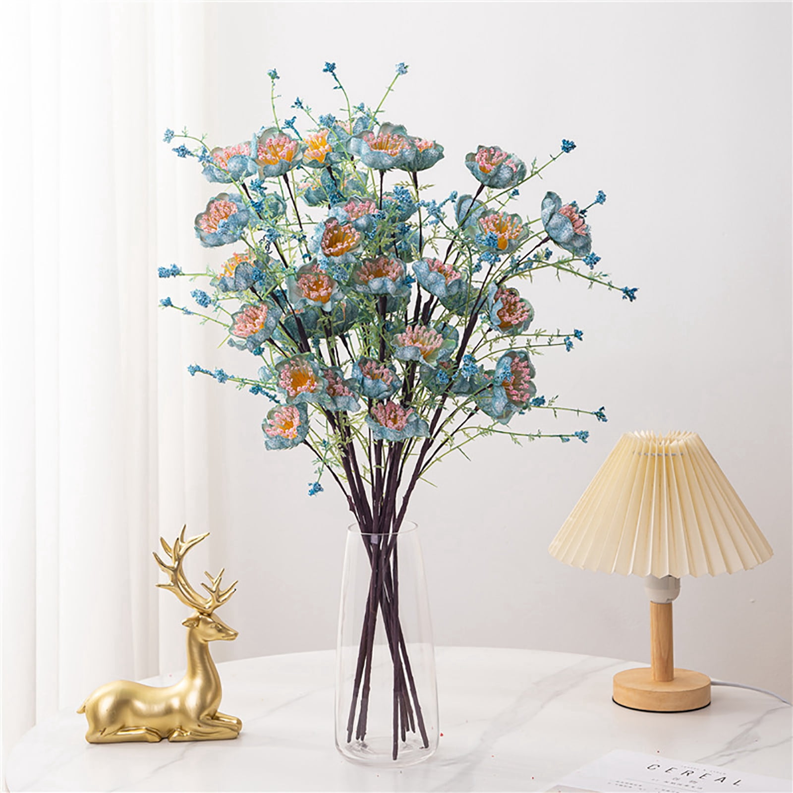 8pcs Artificial Azalea Flowers Outdoors Decor Fake Silk Flowers for ...