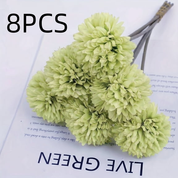 8pcs Artificial Chrysanthemum Flower Bouquet, Random Color Available