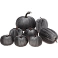 thumbnail image 1 of 8pcs Artificial Halloween Pumpkin Fake Champagne Velvet Cloth Pumpkins Decoration Party Home Farmhouse Tabletop Kitchen Photography Props, 1 of 3