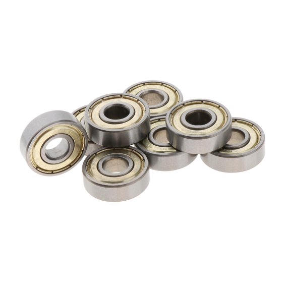 8pcs Ball Bearings, 87mm Double Rubber Sealed Miniature Bearings for , Inline Skates, Scooters, Skates - Golden