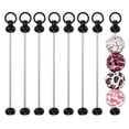 thumbnail image 1 of 8pcs Beadable Keychain Bar, Beadable Keychains Blanks Beaded Keychain Bar Bulk Key Chain Rod Making Charm for Beads Jewelry Making DIY Focal Bead Crafts Backpack, Black, 1 of 6