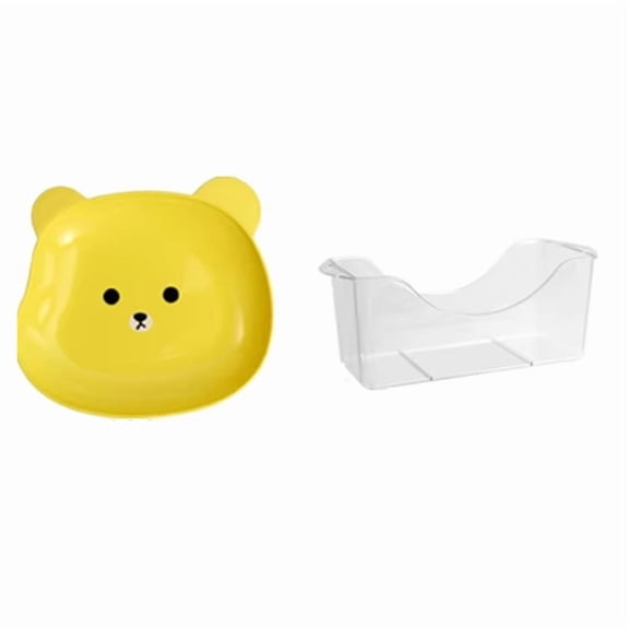 8pcs Bear Snack Plates Set, Anti-Drop Small Plates for Household Use,Ideal for Serving Fruits, Desserts,and Appetizers A