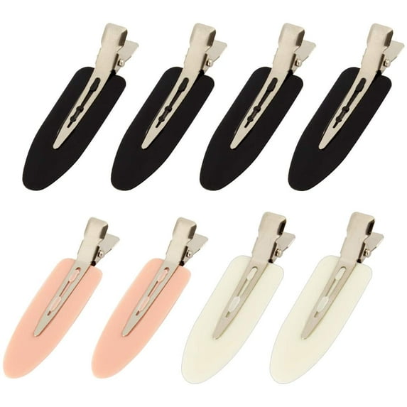 Madholly 8 pieces No Bend Hair Clips Curl Pin Clips No Crease Hair Clips for Makeup \u2026
