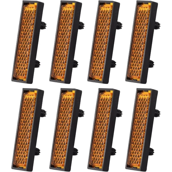 8pcs Bike Pedal Reflectors, Reinforced Durable Reflective Safety Reflectors for Bicycle Pedals and Wheels, Night Cycling Gear for Mountain and Road Bikes (K)