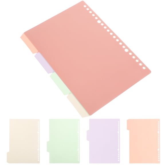 8pcs Office Binder Book Dividers Detachable Binder Tabs Notebook Binder Dividers
