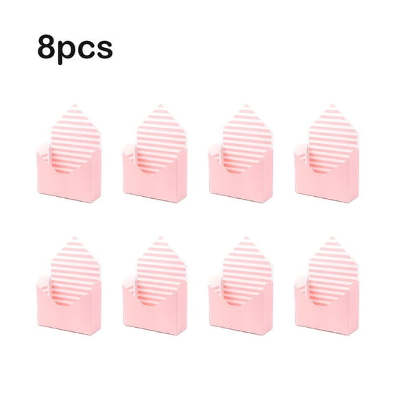 8pcs Bouquet Envelope Box - with Elegant Striped Design, Mother's Day Gift, Bouquet Wrapping Gift Box, Flower Wrapping Box, Suitable for Weddings, Parties, Anniversaries, Graduations, Wedding Favors